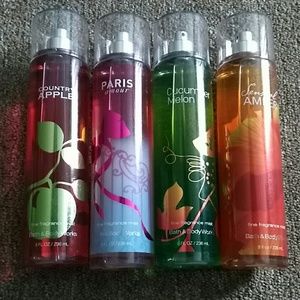 Bundle of bath and body works body mists